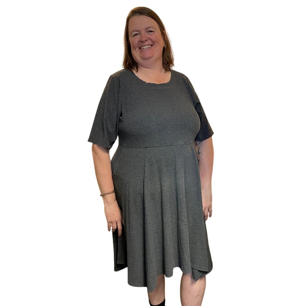Torrid Midi Rib Knit Skater Dress with Pockets size 20